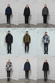 Kanada Gans Expedition Serie Pelz Kragen mittlere Länge Kapuze Parka Daunenjacke-4298  