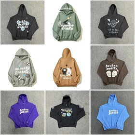 Broken Planet Buchstabe Druck Hoodie--4429  